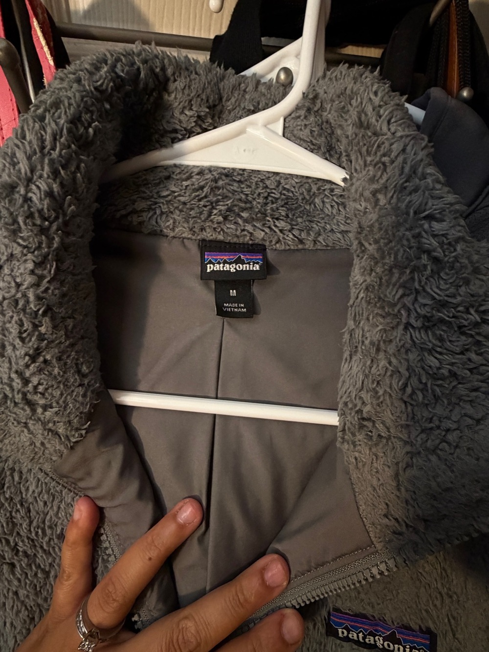 Patagonia Women's Gray Teddy Fleece Jacket
